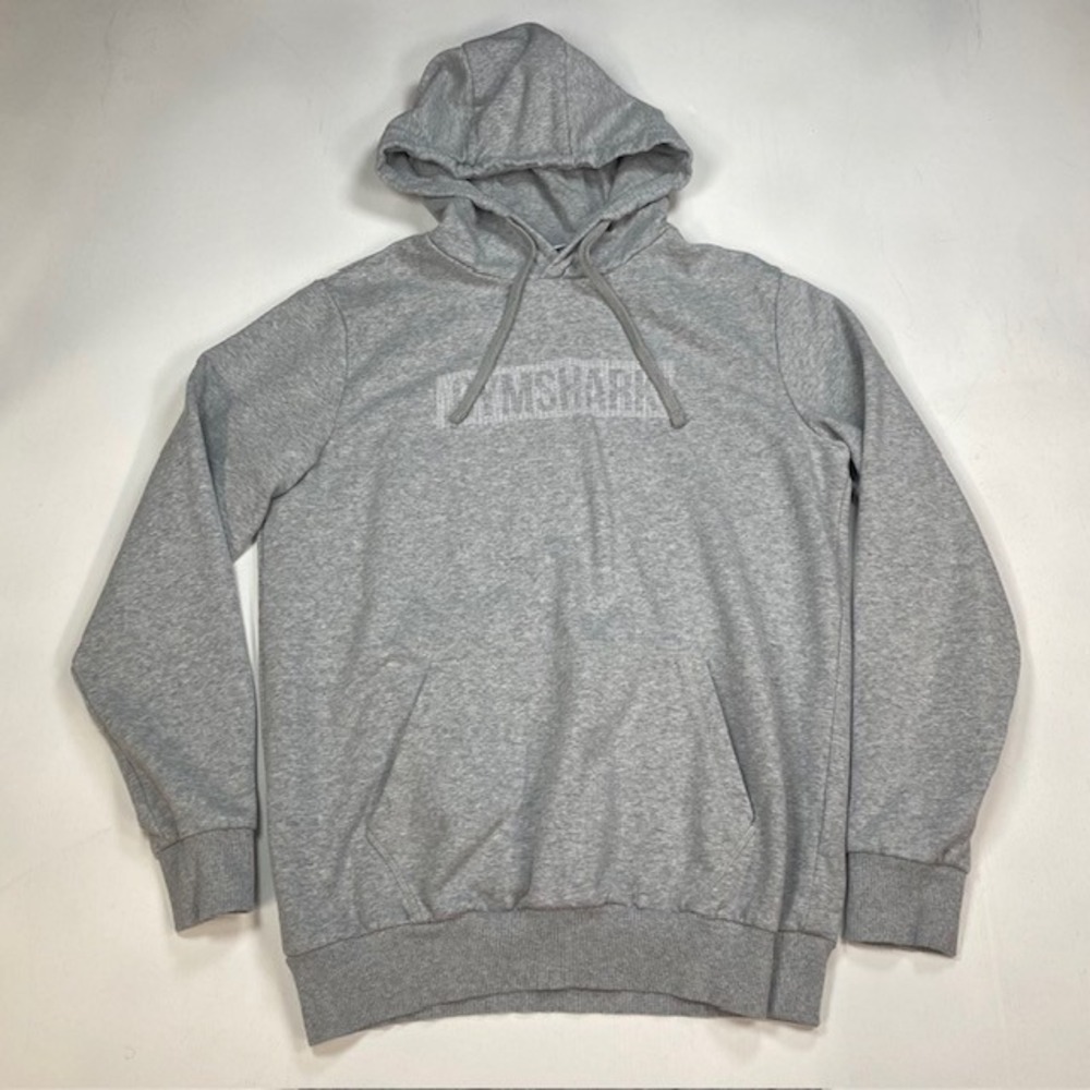 Gymshark Mens Small Grey Marl Graphic Logo Fleece Pullover Hoodie A3A4E